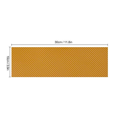 Image of QianBao Compatible with Carbon Fiber Vinyl Wrap 11.8 inch x 4 inch Chevy Bowtie Emblem Wrap Kit with Spatula and Cutter 3 Pcs Universal Logo Overlay Gold