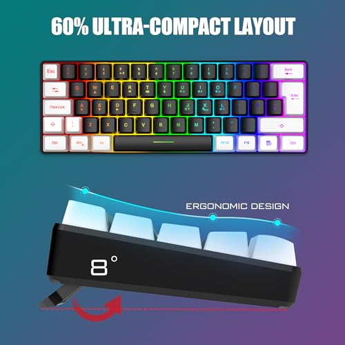 Combo de teclado y mouse para juegos compacto 60% que libera espacio en tu escritorio 6