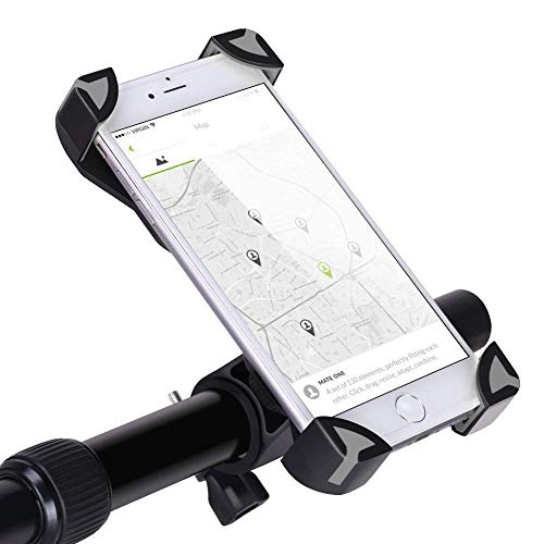 Yoocaa Teléfono de Bicicleta GPS 360 Grados Giratorio Soporte Antisísmico Unisex Adulto, Negro + Rojo, 1 Cover