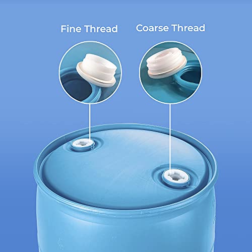 Bung Cap 2" Combo With Gasket For 55 Gallon Plastic Drums -2Pcs (1 Size Each Thread) Made In Usa #TOP5