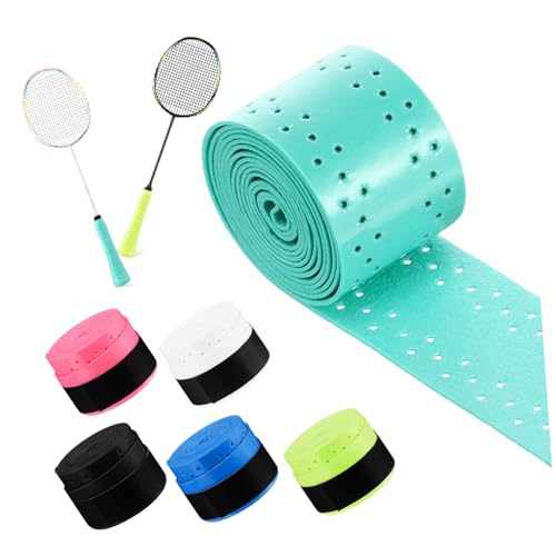 OSOLADY 6 Rolls Grip Belt Badminton Racket Wrap Racket Grip Tape Badminton Grip Tape Cushion Tennis Racket Grips Handle Racquet Tennis Grip Overgrip Tape for Tennis Racket Sticky Paddle