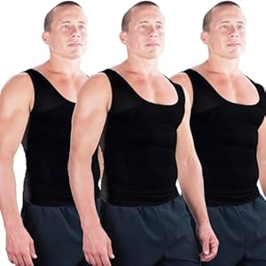 Esteem Apparel 3er-Pack Herren-Kompressionsshirt Shapewear