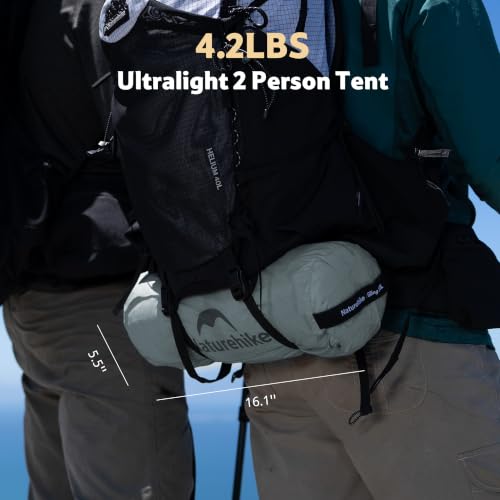 Image of Naturehike Giling 1 /2 Person Backpacking Tent 4 Season Lightweight Tent for Hiking & Bikepacking Easy Setup 3000mm Waterproof Ultralight CampingTents for Outdoor Cycling