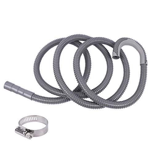 ALXEH Universal Washer Drain Hose 12ft, Flexible Washing Machine Drain Hose Extension Kit, Industrial Grade Polypropylene Discharge Hose Fits up to 1-1/4 Inch Drain Outlets
