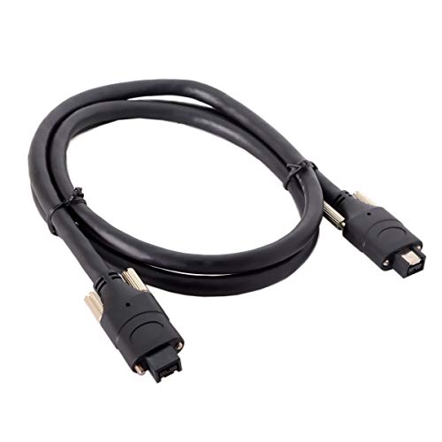 Cablecc ilink Firewire 800 IEEE1394 9Pin Plug to 9Pin Cable Screw Type Mount for Camera 1.0m