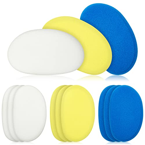 12 Pcs Mud Pottery Sponges for Clay Cleanup and Shaping Tools 0.31 Inch Thick Lightweight Sponges for Pottery Clay Ceramic Artists Blue Yellow White