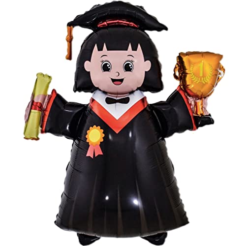 DIWULI Abschluss Luftballon Frau - Party Deko Abi Studium