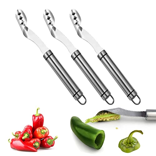 Pepper Corer Seed Remover, Jalapeno Corer, Fruit and Vegetable Corer Deseeder Tool, Removedor de Sem
