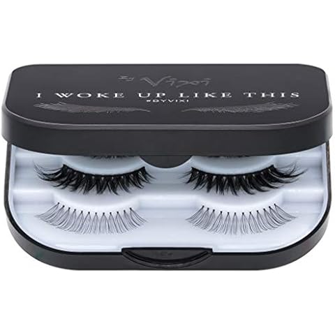 By Vixi EYELASH STORAGE CASE with Makeup Mirror - Black false lash three tier empty storage organiser / travel box Cover