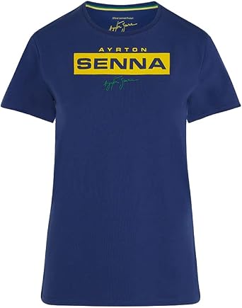 Fuel For Fans Ayrton Senna Womens Fanwear Logo T-Shirt- Navy X-Small