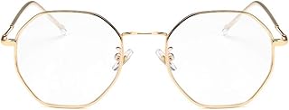Unisex Glasses Frame Fashion Gold Polygon Full Frame Decoration Prescription Glasses
