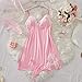 Babydoll Set Lingerie for Women:Fashion V Neck Sleepwear Cotton Nightgowns Plus Size Flowy Mini Dress Valentines(Pink,X-Large)
