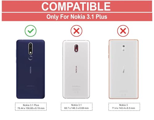 Image of Hybrid Carbon Fiber Back Case for Nokia 3.1 Plus (Black)