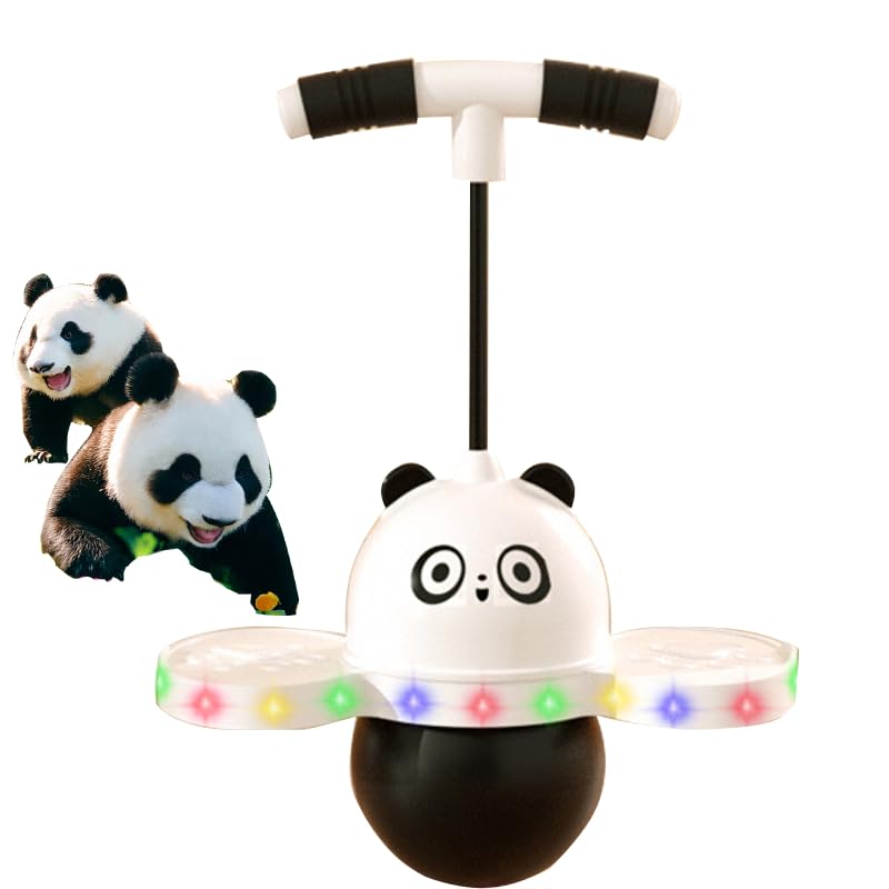 Panda Pogo Ball with Colorful Light Toys Gifts for Boys Girls Ages 5, 6, 7, 8, 9, 10 up to 150 lbs, Balance Board Jumper Birthday Gifts for Kids Children's Day