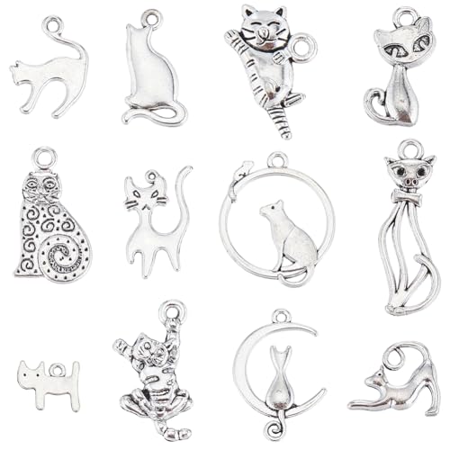 Breloques chat pour création de bijoux faciles et variés en alliage