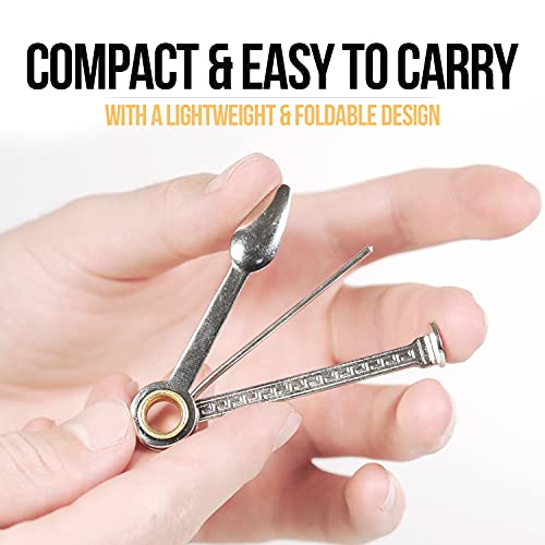 100% Authentic Czech Stainless Steel 3 In 1 Tobacco Pipe Tool Cleaner - Smoking Pipe Reamer Tamper Pokers Tool #TOP2