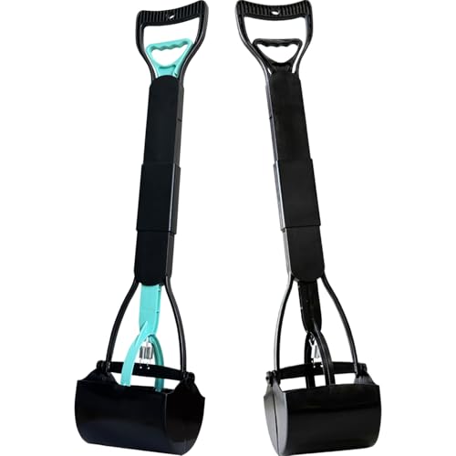 Image of ienjoyed 2-Pack Pooper Scooper for Large Small Dogs Heavy Duty, 32 inch Long Handle Poop Scoop for Yard, Grass, Gravel, Dog Poop Grabber with High Strength Material