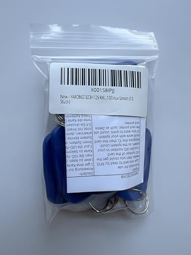 YARONGTECH 125Khz RFID Tag EM4100 Read Only Blue (Pack of 10) (Style 1), Black - Image 2