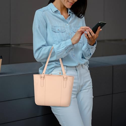 Image of Leather Purse For Women - Real Leather Tote For Women - Ladies Shoulder Handbag For Work, Travel, Casual Use