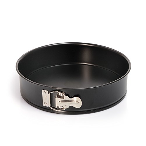 Original Kaiser Classic Springform 28 cm rund, Flachboden, runde Backform antihaftbeschichtet, Kuchenform auslaufsicher, schwarz