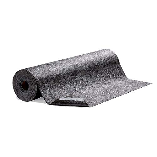 PIG Grippy Floor Mat | Industrial Entrance Mat with Adhesive Backing | 4' x 100' Mat Runner | Gray | GRP48200-GY