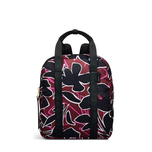 RADLEY London Canford Floral Responsible Small Zip Around Backpack, in Recycled Polyester with Floral Print, Merlot