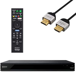Sony UBP-X800 Streaming 4K Ultra HD 3D Hi-Res Audio Wi-Fi and Bluetooth Built-in Blu-ray Player with A 4K HDMI Cable and Remote Control- Black
