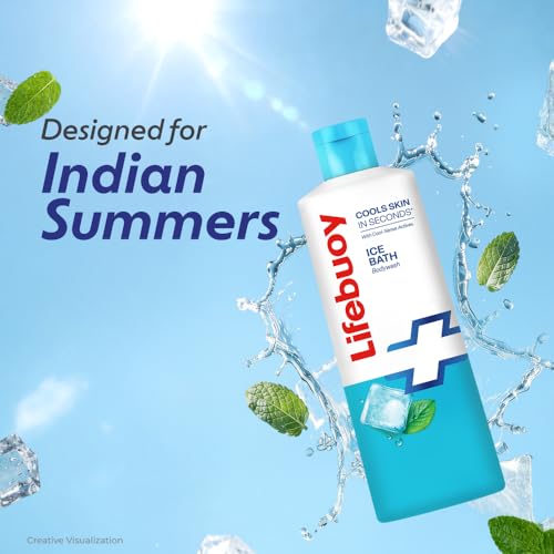 Image of LIFEBUOY Ice Bath Bodywash, 235ml, for Instant Heat Relief, with Menthol and Cool Sense Actives, Cools Skin in Seconds, Refreshing Fragrance, for Men and Women