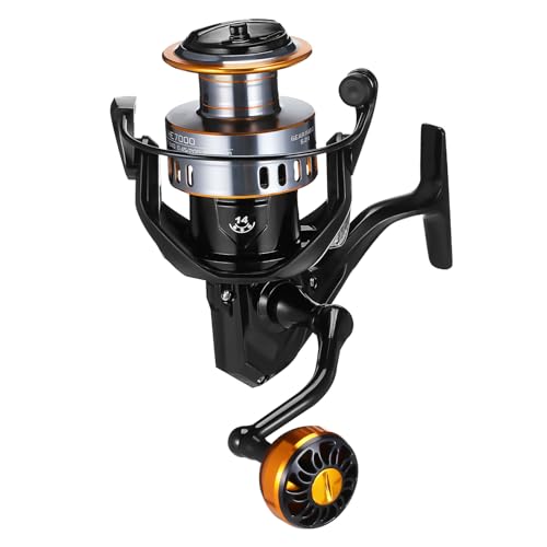 Carrete de pesca de metal preciso PRETYZOOM giratorio para agua dulce y agua salada