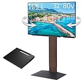 WALL【 グッドデザイン賞受賞 】 V3 SW テレビスタンド + 棚板レギュラーサイズ付き セット 首振り 特許取得済み 3Dベース 壁掛け風 ハイタイプ ウォールナット 耐震 震度7対応 高さ9段階調整 32~80インチ対応 取り外し可能 棚付き サウンドバー対応 スピーカー置き 自立 壁寄せ テレビ台 穴開けない 工事不要 組立簡単 おしゃれ EQUALS イコールズ ウォール