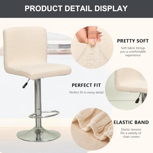 Image of Chair Covers Bar Stool Cover 4pc Bar Chair Cover Swivel Bar Stool Slipcover