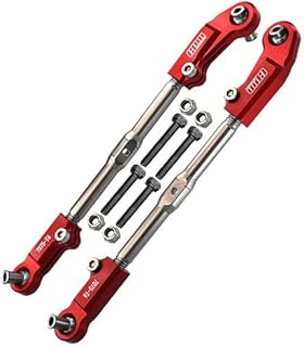 Aluminum + Stainless Steel Adjustable Front Steering Tie Rod for Arrma 1:8 KRATON 6S / RC Talion 6S / Outcast 6S / Electric Talion 6S / Notorious 6S / KRATON 6S V5 / Notorious 6S V5 - Red