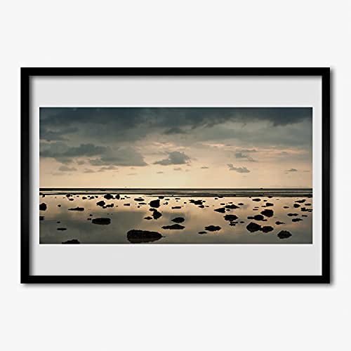 Paysage de l'eau affiche encadrée 70x50 cm pour salon et chambre