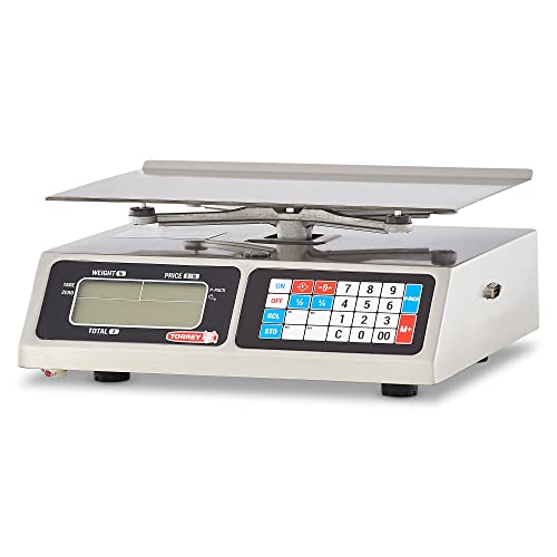 Torrey Pc40L Electronic Price Computing Scale, Rechargeable Battery, Stainless Steel Construction, 100 Memories, 8 Direct Access Keys, 40 Lb #TOP6