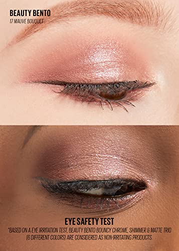 Kaja Eye Bento Collection - Bouncy Eyeshadow Trio | 17 Mauve Bouquet | Mauve Berry Tone | Vegan, Cruelty Free #TOP3