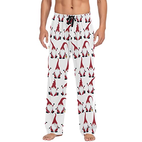 ALAZA Colored Dog Paw Print Funny Men's Straight-Fit Pajama Pants Sleep Pants Bottoms