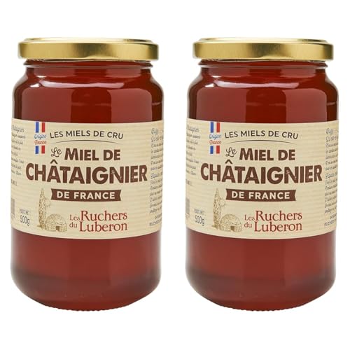 Les Ruchers du Luberon - Miel de Châtaignier 500 g - Miel...