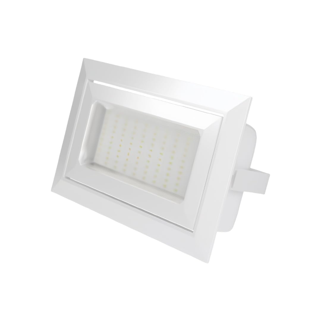 ONSSI Foco Proyecto de Techo LED 36W 3600lm,Rectangular 240x150 mm,Blanco Frío (CCT Regulable en Blanco-Neutro-Cálido), Marco Blanco Empotrado