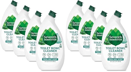Image of Seventh Generation Toilet Bowl Cleaner Fresh Mint scent Without Chlorine Bleach Ammonia Free 24 oz,(Pack of 8)