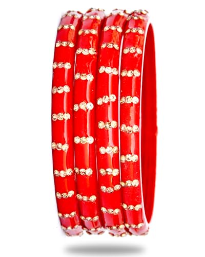 JD'Z COLLECTION Indian Bangles Set For Women Kada Bangle Traditional Bollywood Bangles Wedding Wear Bangle Set Of2