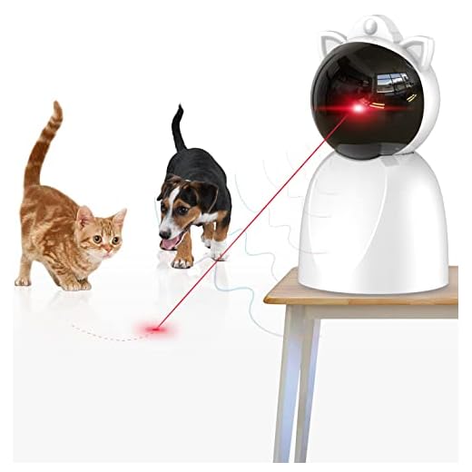 Valonii Rechargeable Motion Activated Cat Laser Toy Automatic,Interactive Cat Toys for Indoor Kitten/Dogs/Puppy,Fast and Slow Mode,1200 mAh Battery,Adjustable Circling Ranges (Fixed)