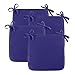 Presidente Silla De Jardín Cojín Soft Impermeable Asiento Almohadillas Plaza Comedor Cojín Cojín con Ties 4pcs Azul Marino
