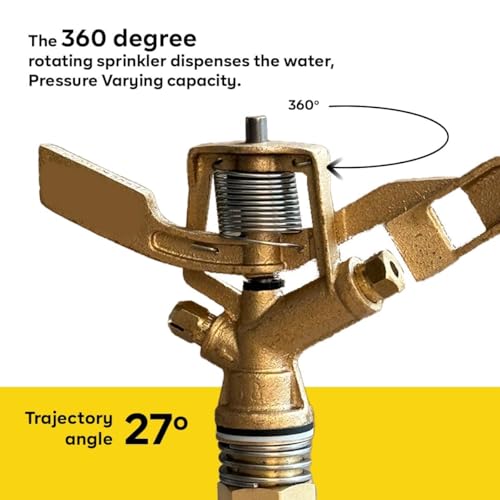 Image of Brass Nozzle Rotating Water Sprinkler for Garden & Agriculture 360 Degree Irrigation 20mm or 3 /4 Inch Pack of 5