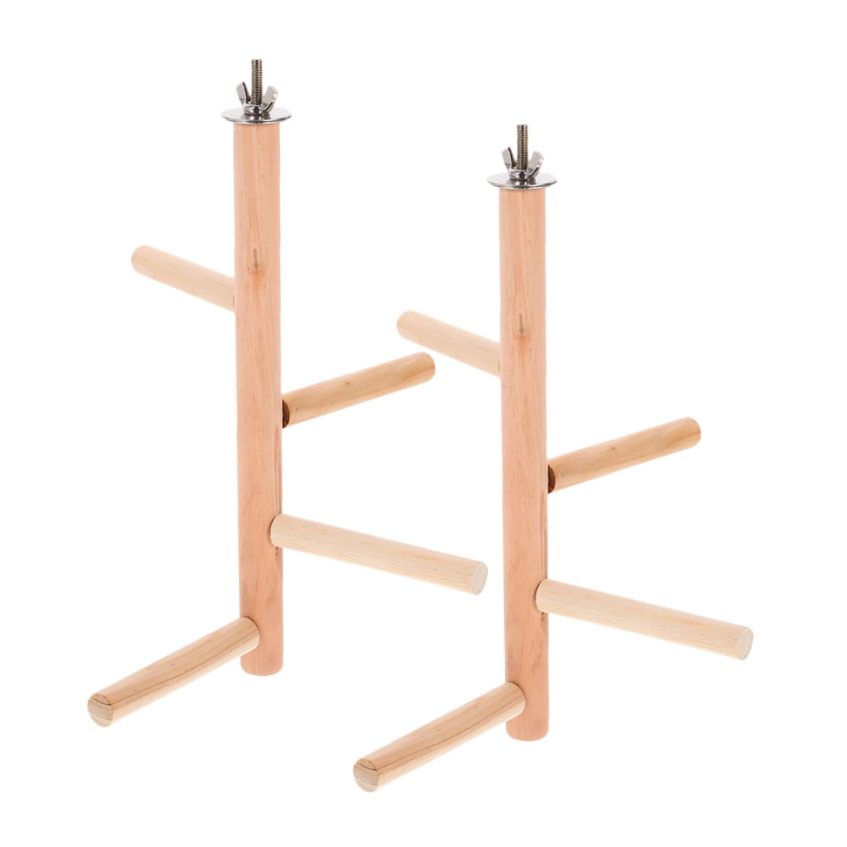 YARNOW 8 Piezas De Juguete para Pájaros Perca para Periquito Juguete Percha De Madera Natural para Pájaros Perchas para Cacatúas Soportes para para Loros Accesorios para