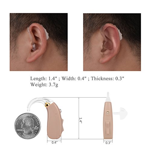 Banglijian Hearing Aid Rechargeable 201P Powerful Gain With 4 Channels, Layered Noise Reduction, Adaptive Feedback Cancellation, 2 Types Of Sound Tubes #TOP5
