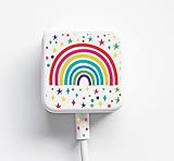 Charger Plug Phone Rainbow Stickers Personalised Christmas Stocking Fillers Gifts for Teens Kids Girls Boys Children Gift Card Sticker Only (Rainbow Square)