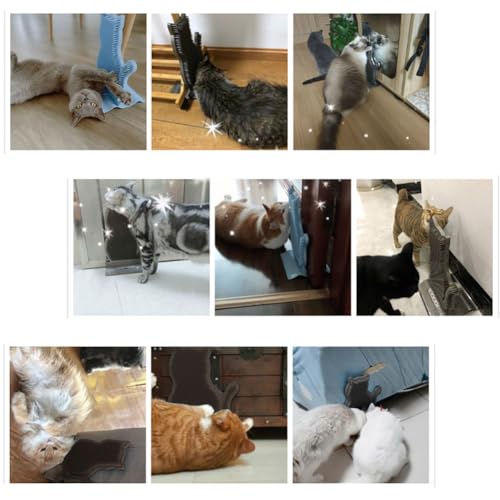 Image of Cat Corner Self Groomer Brush with Catnip - Soft Wall Scratcher and Grooming Brushes - Pet Self Massage Combs for Indoor Cats