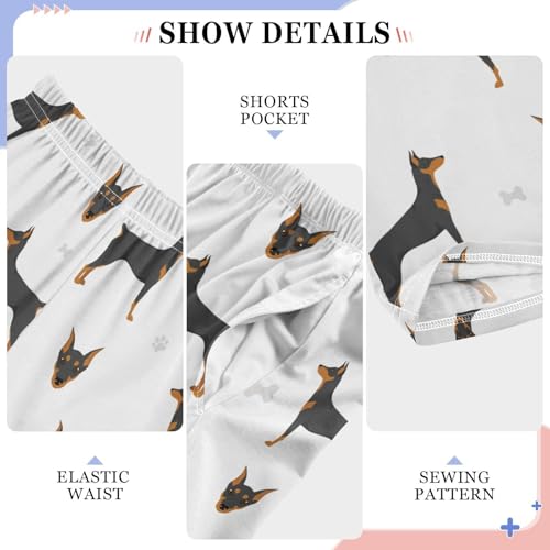 Boys' Pants German Pinscher Dogs Long Bottoms Jogger Pants Elastic Waist Trousers with Pockets S-XL4