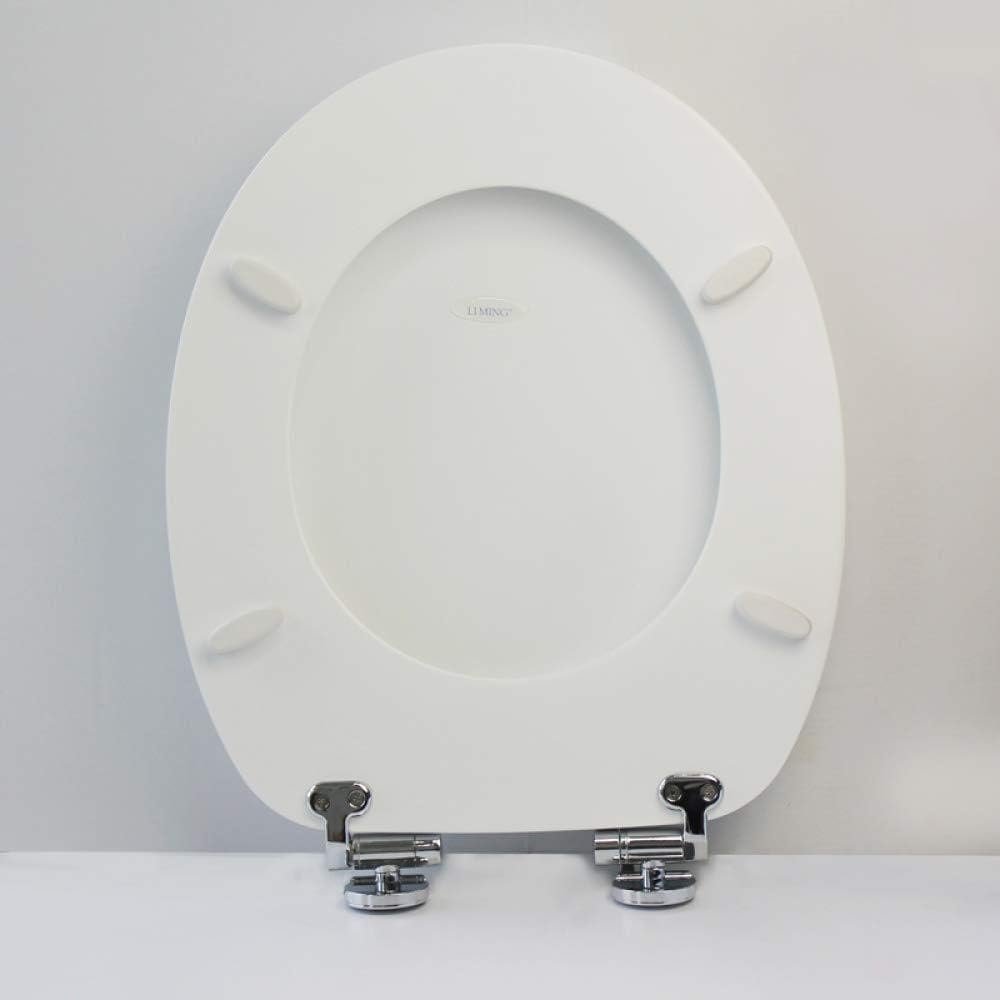 Deska sedesowa premium bidetowa – antybakteryjna pokrywa z litego drewna, ultra- i pogrubiona, uniwersalne dopasowanie (43–48 cm x 37,8 cm) – przyjazna dla rodziny niezbędna łazienka biała