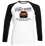  TEESANDENGINES Herren T-Shirt Alfa Romeo Montreal 1970 Old School Schwarz Langarm Gr. XXL, weiß